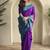 Purple Dual Tone silk blend Saree