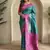 Emerald Green Dual Tone silk blend Saree
