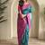 Emerald Green Dual Tone silk blend Saree