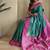 Emerald Green Dual Tone silk blend Saree