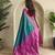 Emerald Green Dual Tone silk blend Saree