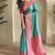 Turquoise Blue Dual Tone silk blend Saree