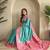 Turquoise Blue Dual Tone silk blend Saree