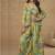 Lime green chinon silk digital print western suit