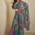 Green chinon silk digital print western suit