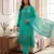 Seagreen muga cotton with jamdani weaving work unstitched suit