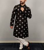 Black traditional men's kurta and Pajama for Mens