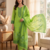 Pista muga cotton with jamdani weaving work unstitched suit