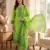 Pista muga cotton with jamdani weaving work unstitched suit