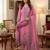 Pink muga cotton with jamdani weaving work unstitched suit
