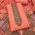 Peach muga cotton with jamdani weaving work suit
