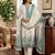 Offwhite muga cotton with jamdani weaving work unstitched suit