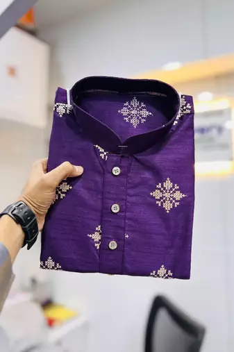 Purple traditional men's kurta and Pajama for Mens