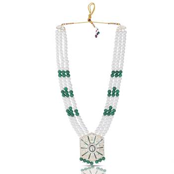 Pearl-beaded dulha moti mala haar necklace 4
