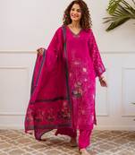 Kabool raspberry suit set