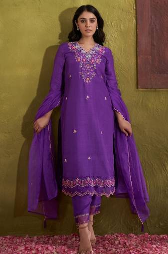 Ira eminence embroidered suit set