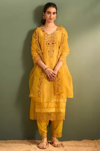 Kanya amber full work heavy suit set