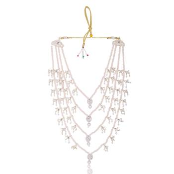 Men kundan-studded pearl groom dulha moti mala necklace 4