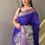 Navy Blue Kanjivaram silk blend Saree