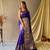 Navy Blue Kanjivaram silk blend Saree