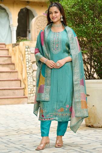 Malti verdigris work suit set