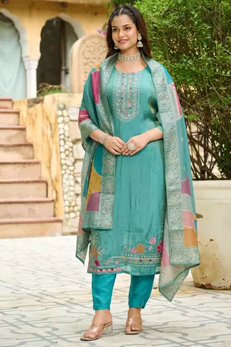 Malti verdigris work suit set