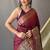 Maroon Kanjivaram silk blend Saree
