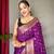 Purple Kanjivaram silk blend Saree