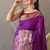 Purple Kanjivaram silk blend Saree