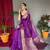 Purple Kanjivaram silk blend Saree