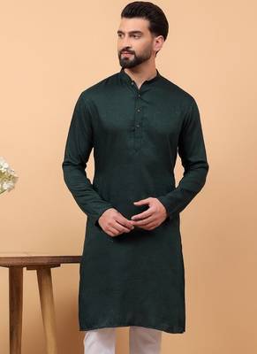green chikankari embroidery cotton kurta embellish work by treemoda 1