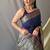 Dark Navy Blue Kanjivaram silk blend Saree