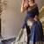 Dark Navy Blue Kanjivaram silk blend Saree