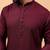 Maroon chikankari embroidery cotton kurta embellish work by treemoda