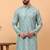 Green chikankari embroidery cotton kurta embellish work by treemoda