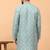 Green chikankari embroidery cotton kurta embellish work by treemoda