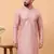 Pink chikankari embroidery cotton kurta embellish work