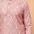 Pink chikankari embroidery cotton kurta embellish work by treemoda