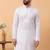 White chikankari embroidery georgette kurta embellish work by treemoda