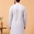White chikankari embroidery georgette kurta embellish work by treemoda