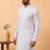 White chikankari embroidery georgette kurta embellish work by treemoda