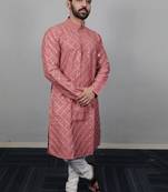 Pink traditional men's kurta and Pajama for Mens