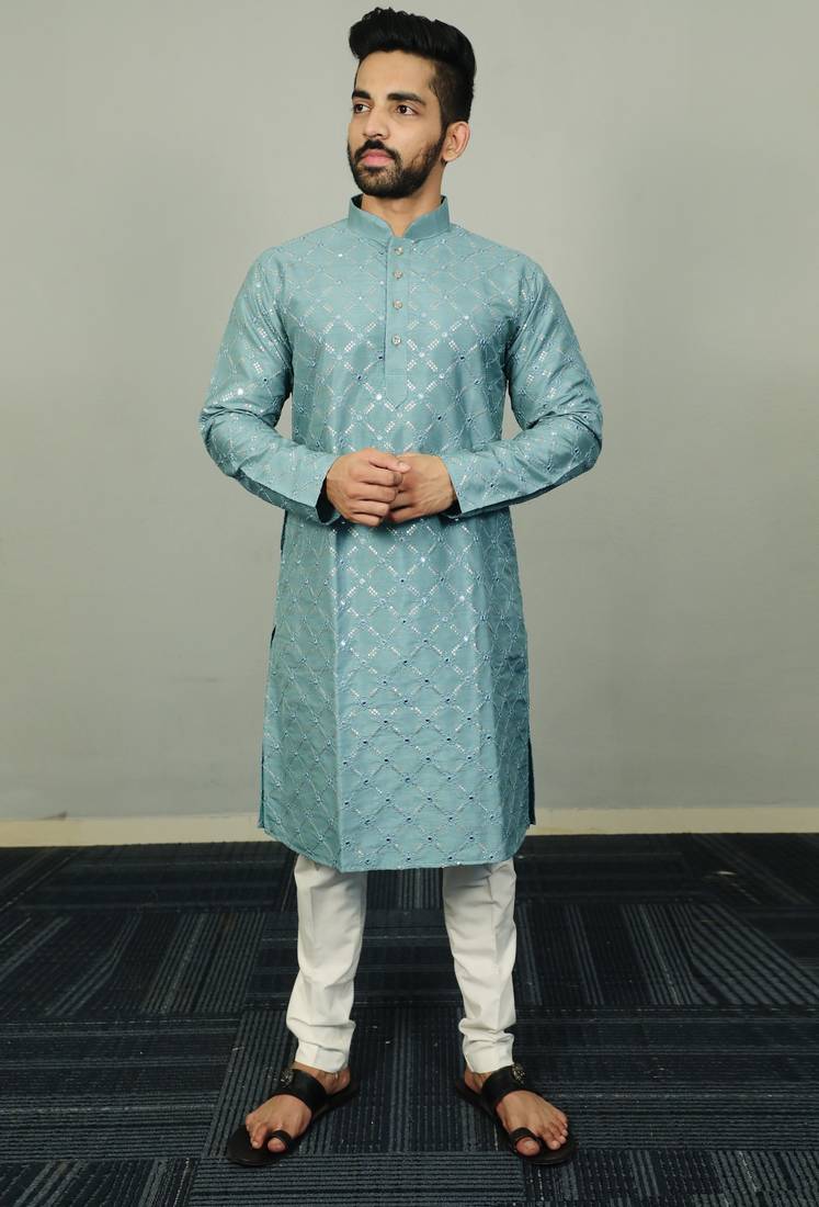 Pista traditional men's kurta and Pajama for Mens