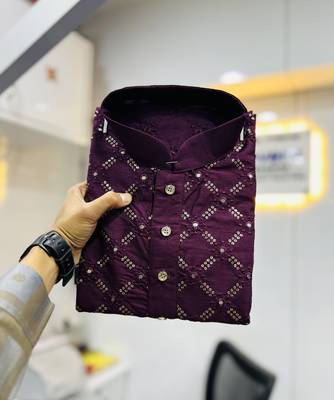 Purple traditional men's kurta and Pajama for Mens 5