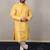 Yellow traditional men's kurta and Pajama for Mens