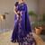 Vioilet Wedding silk blend Saree