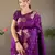 Plum Wedding silk blend Saree