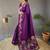 Plum Wedding silk blend Saree