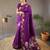 Plum Wedding silk blend Saree