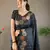 Black Wedding silk blend Saree